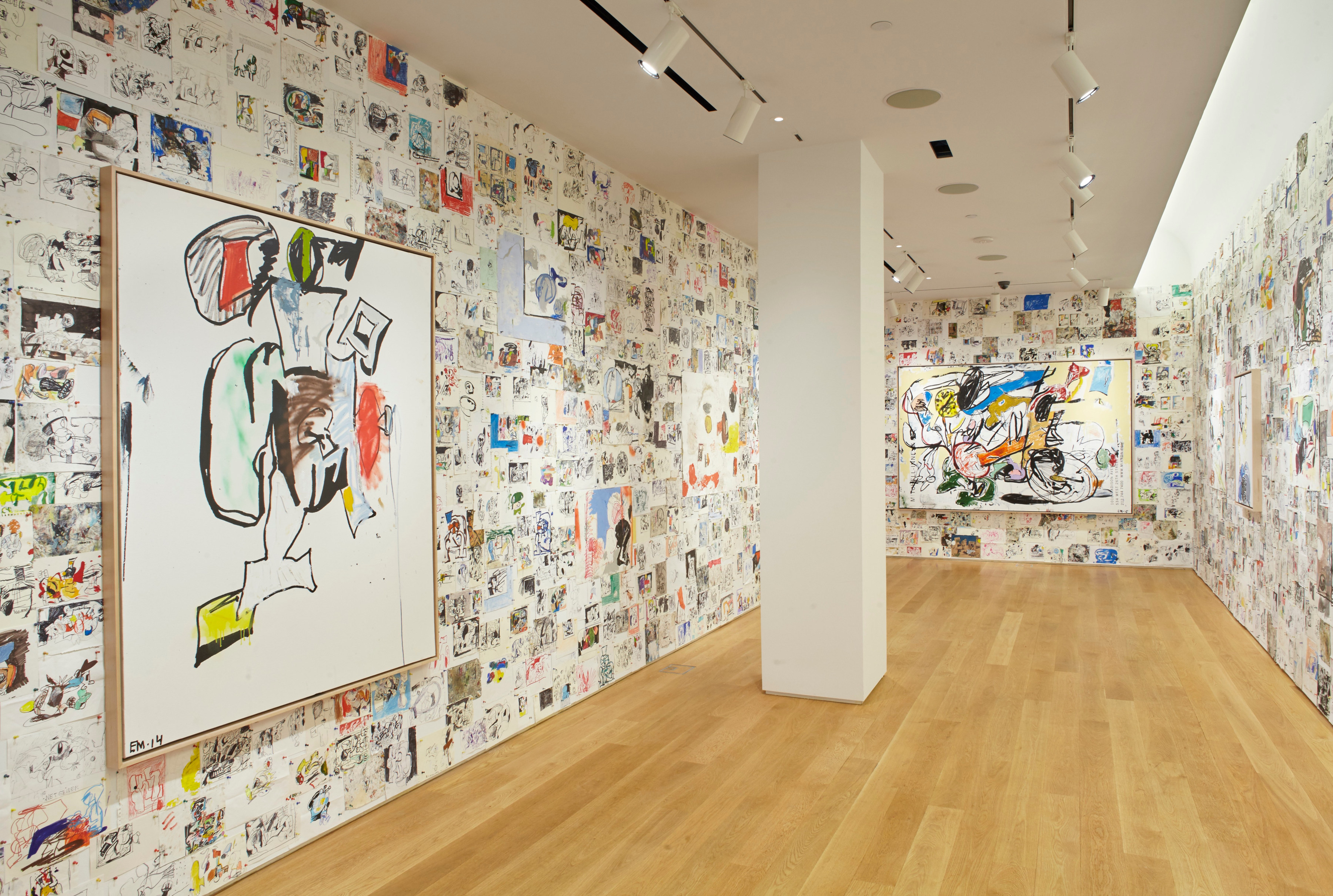 EDDIE MARTINEZInstallation view of&nbsp;Studio Wall&nbsp;at The Drawing Center, New York, NY, 2017