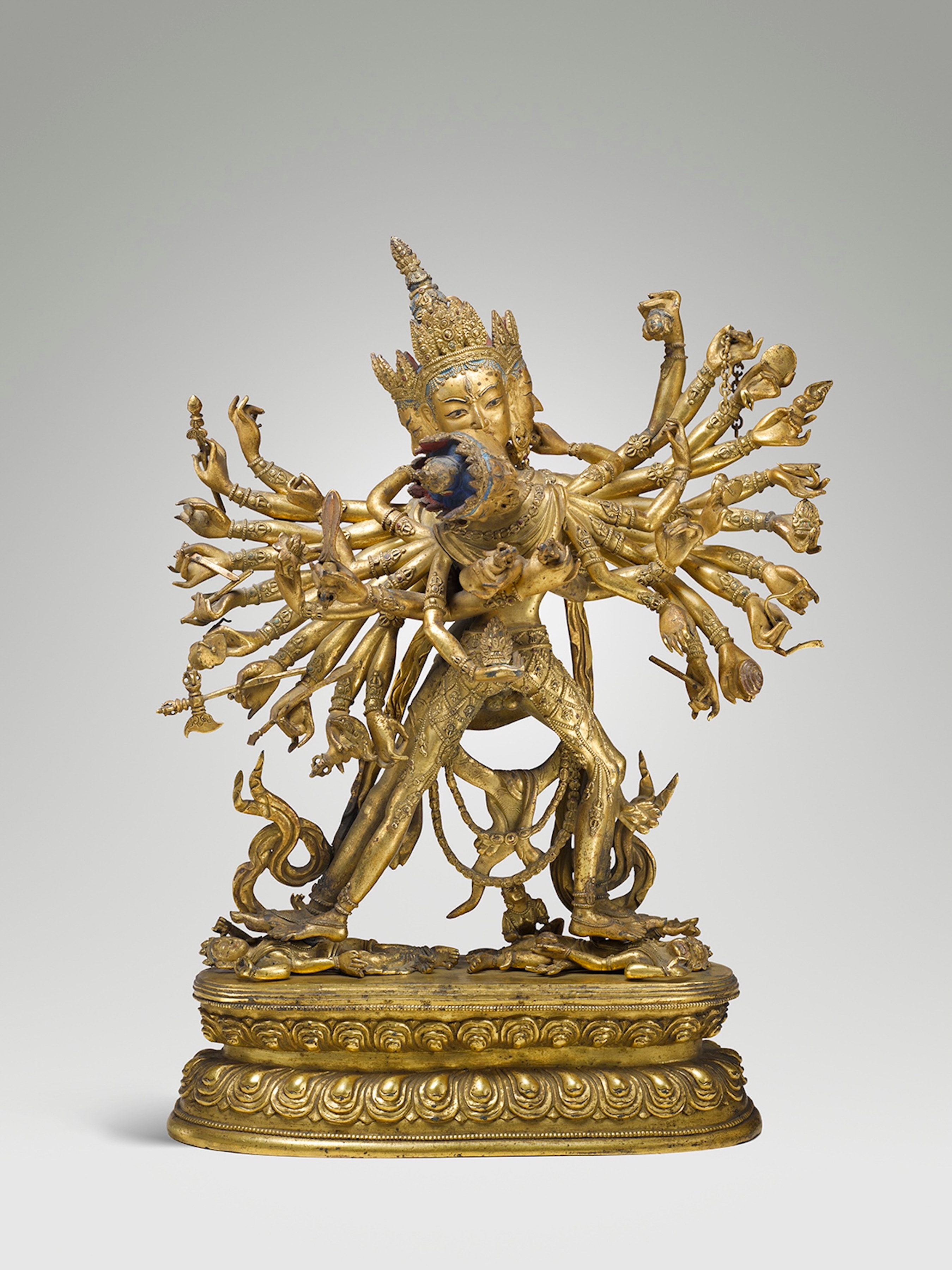 The subject of this splendid gilt-copper alloy image is Kalacakra, The Wheel of Time