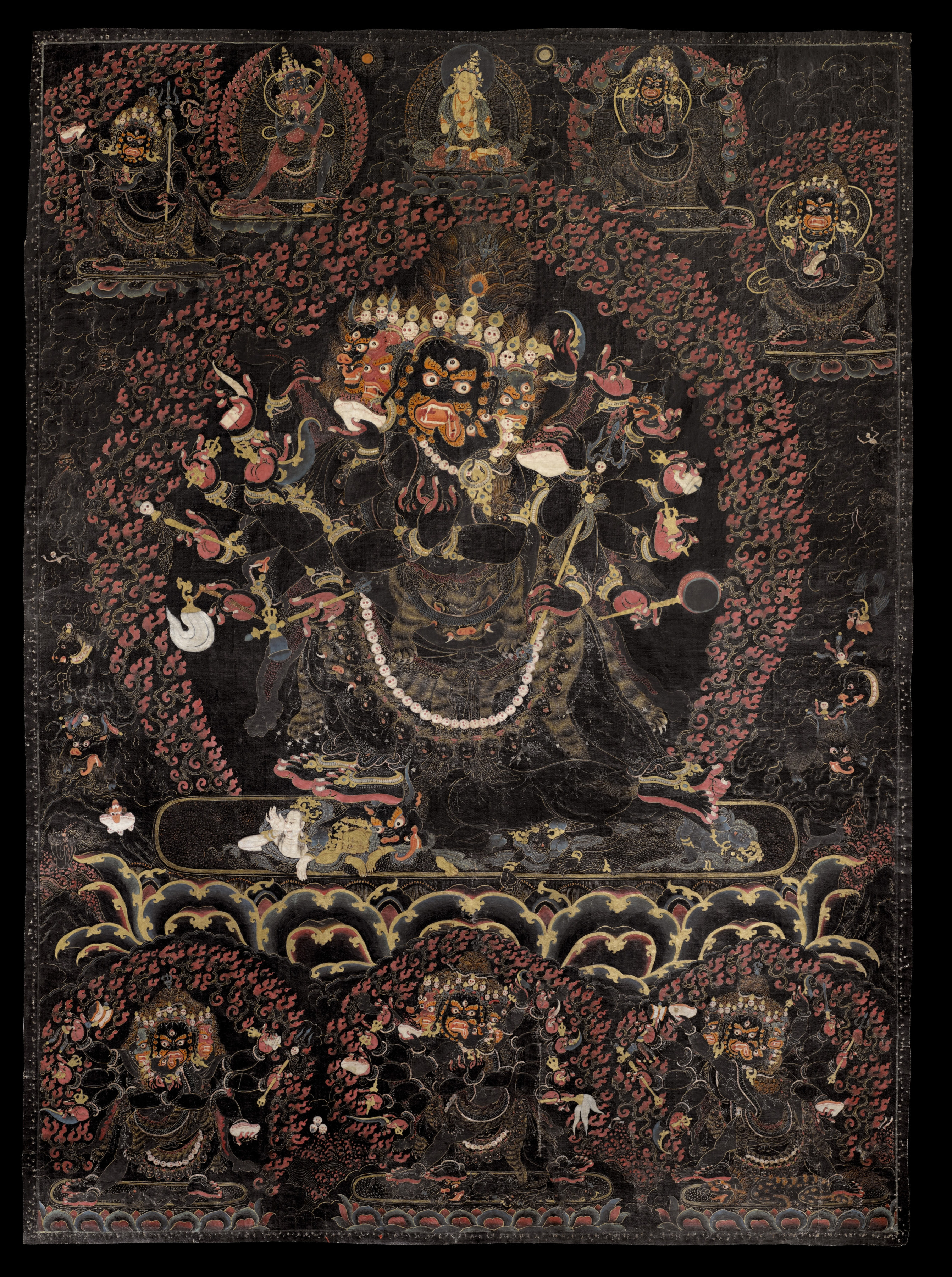 Tibetan painting of a Mahakala