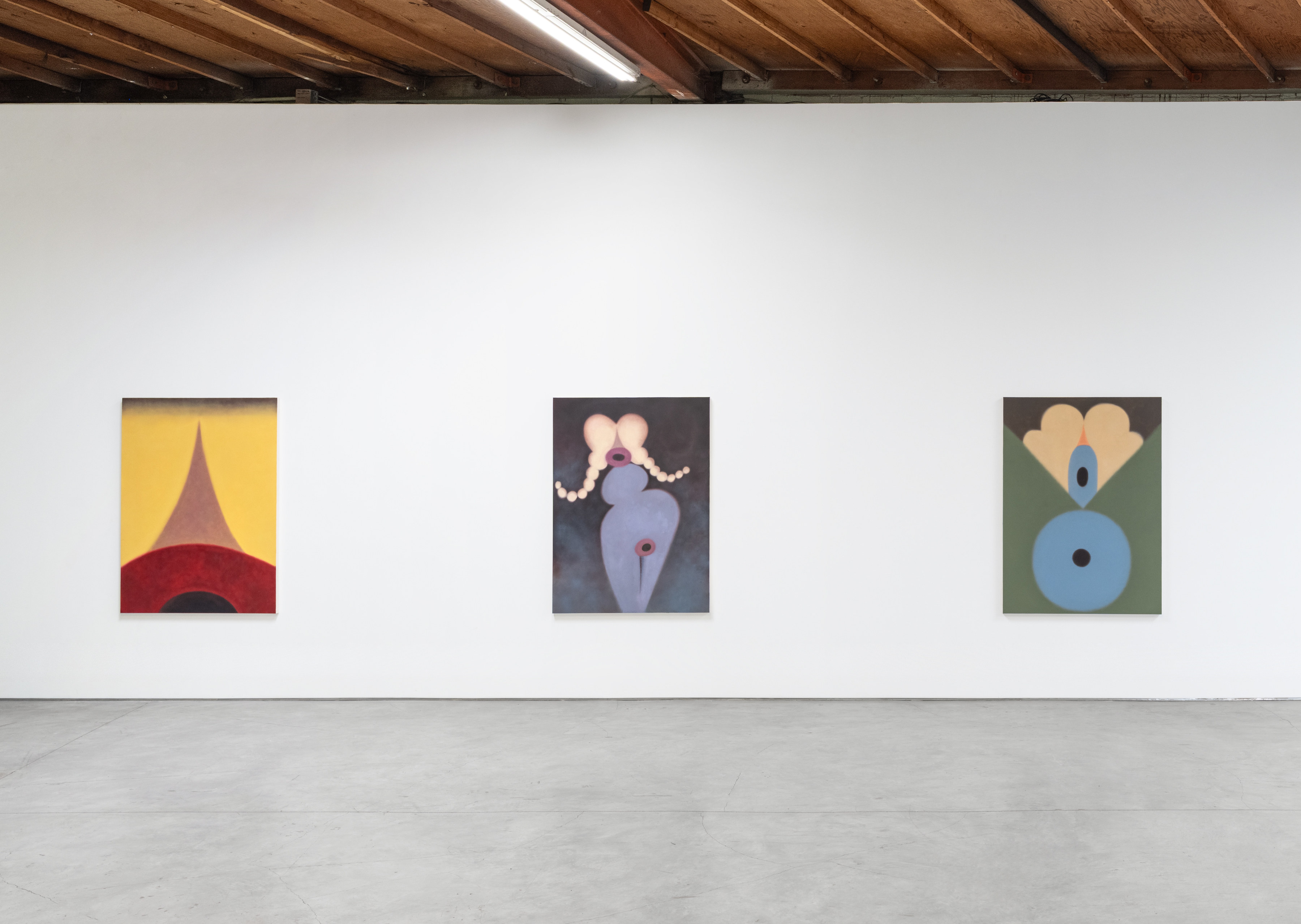 Installation view of Samala Meza’s “This Grass is Green” at Sidecar, 2025.