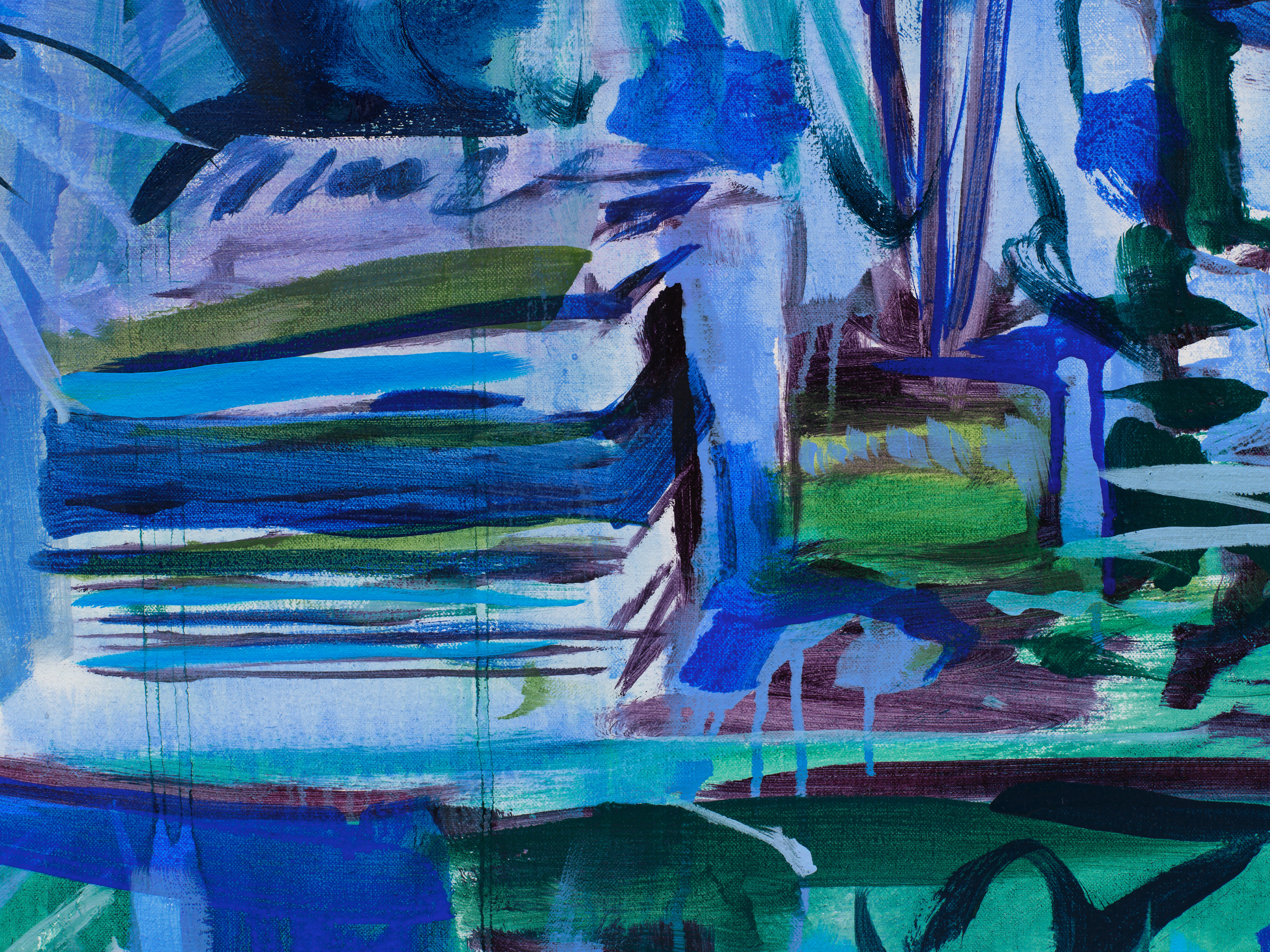Detail of Elizabeth Schwaiger's "We Alone Creep Past It All"