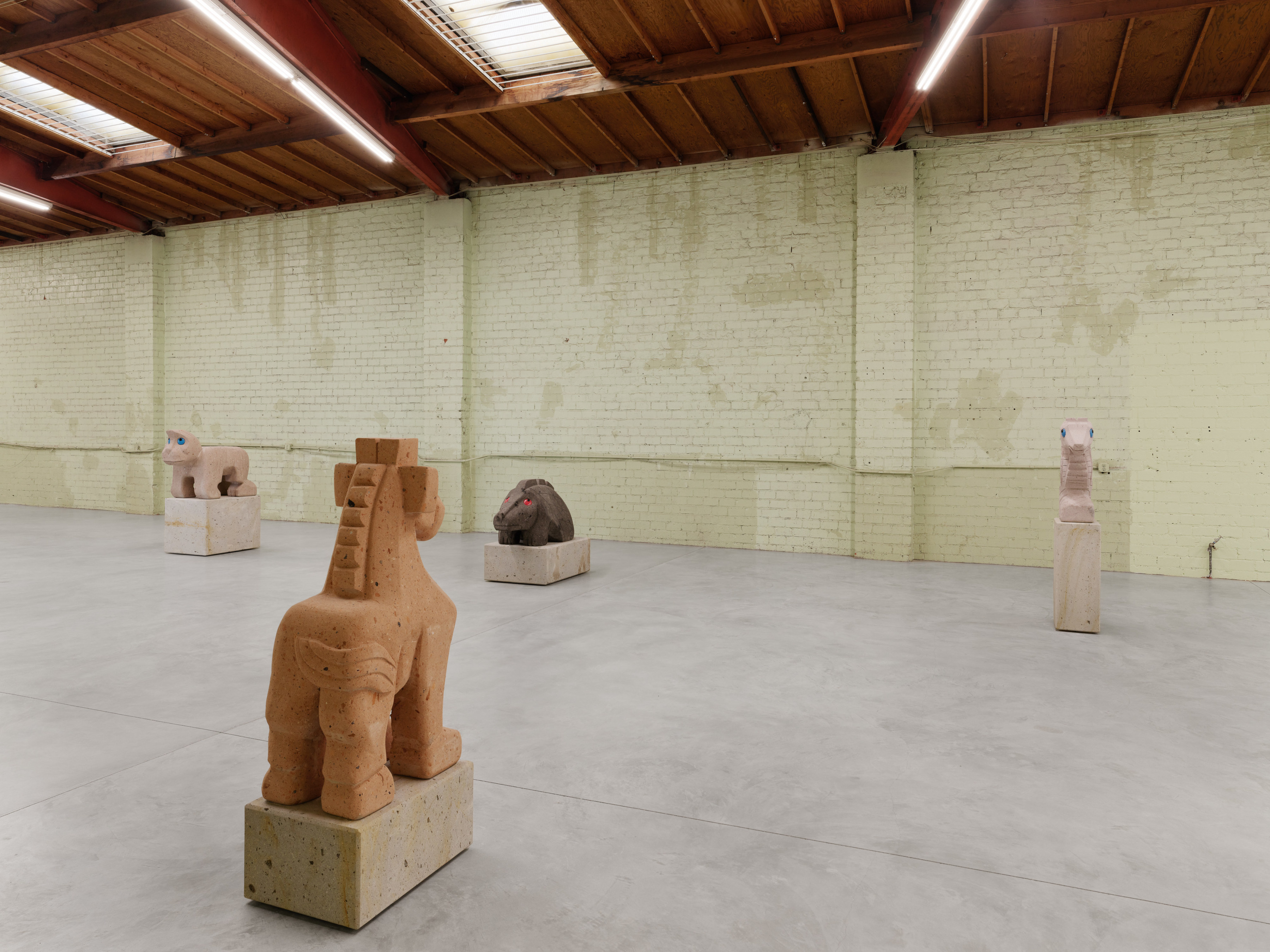 Olaf Breuning, Sad and Worried Animals, installation view, 2024