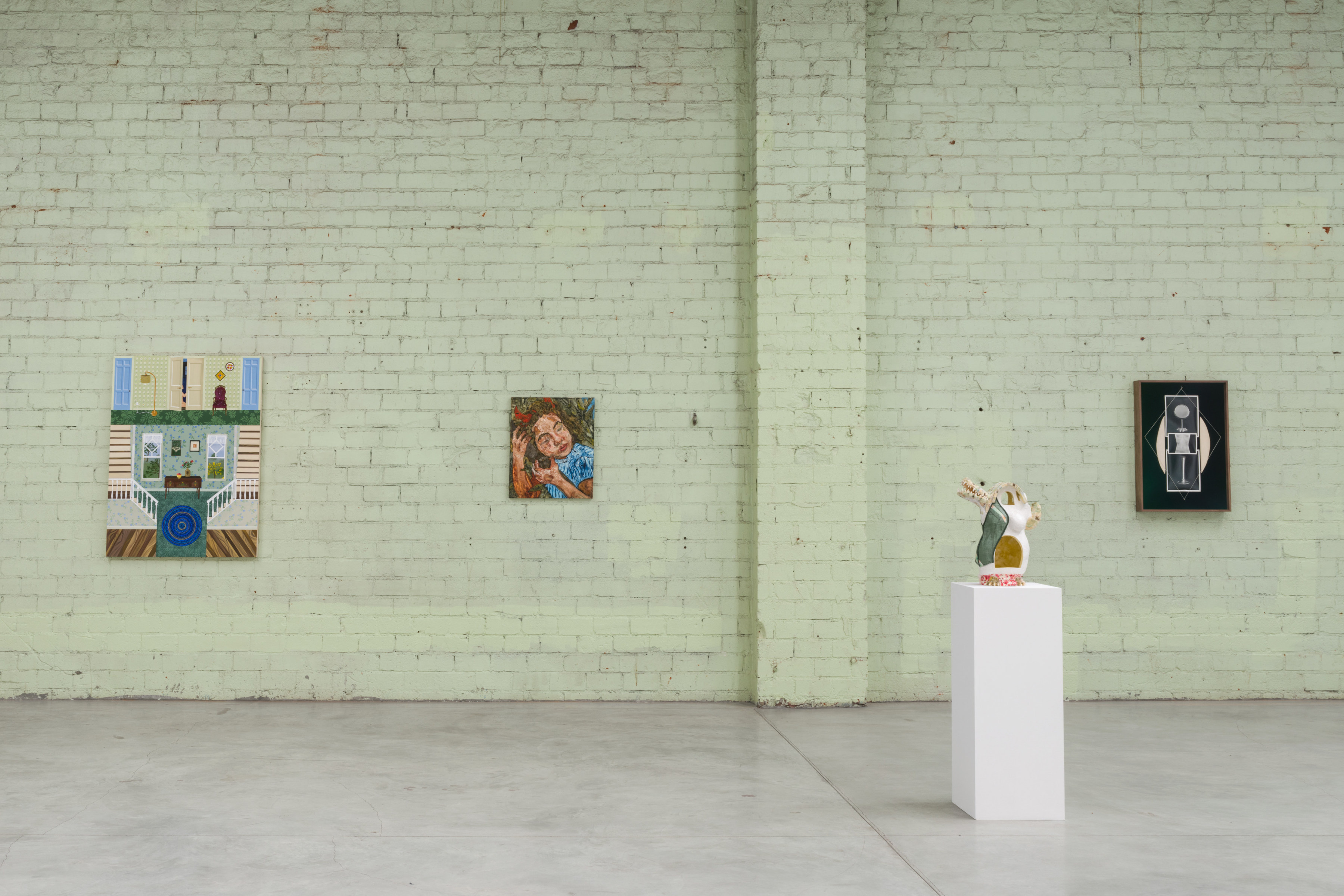 Installation view of “In and Out” at Sidecar Gallery