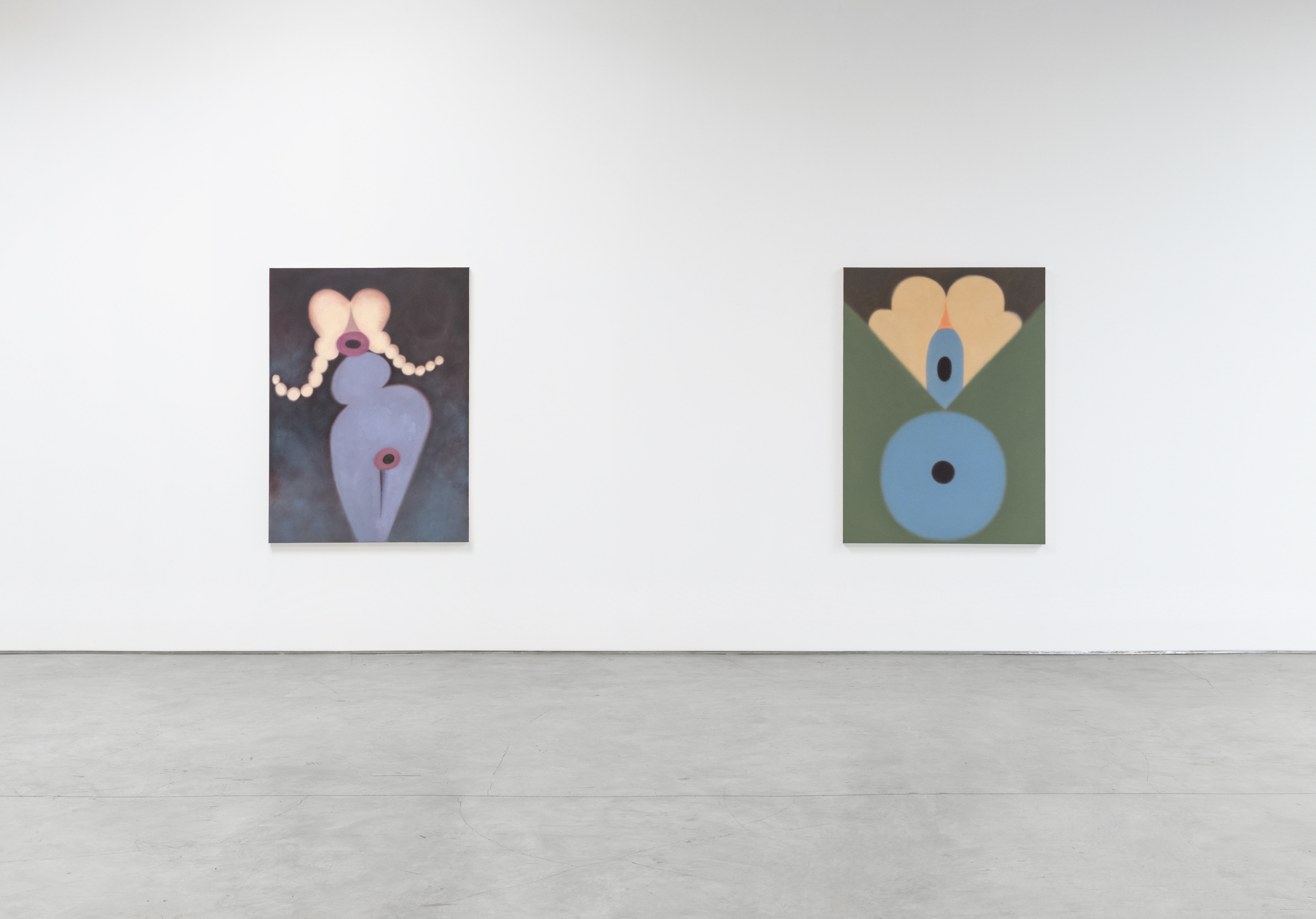 Installation view of Samala Meza’s “This Grass is Green” at Sidecar, 2025.