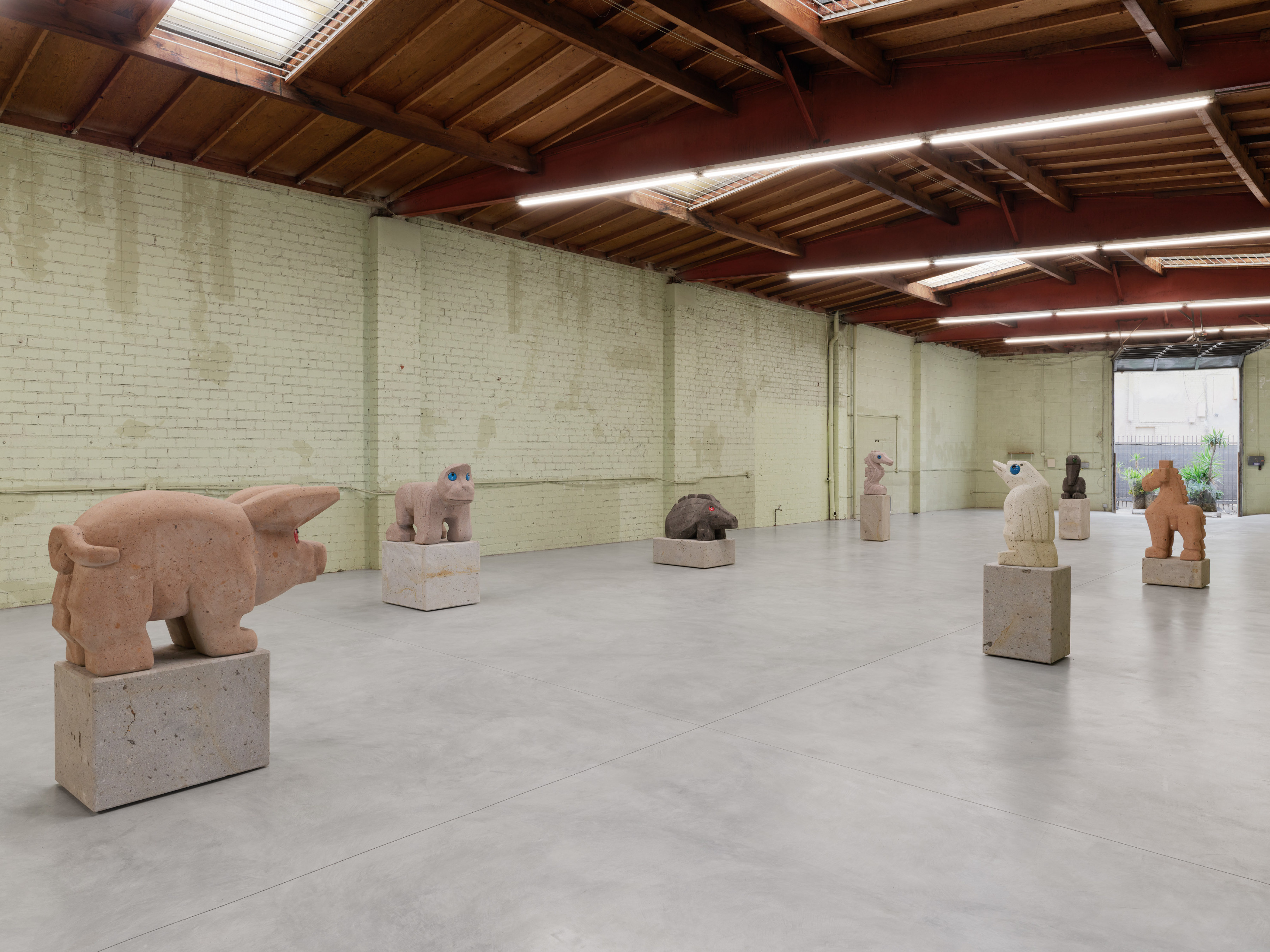 Olaf Breuning, Sad and Worried Animals, installation view, 2024