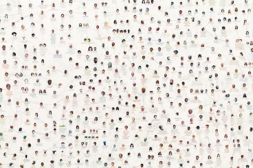 Detail of SIMON EVANS's Everyone, 2011