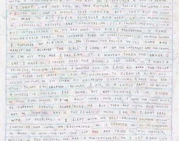 Detail of SIMON EVANS's 300 Secrets, 2011