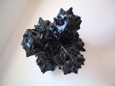 black, spikey sculpture