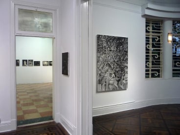 Installation image of several artworks