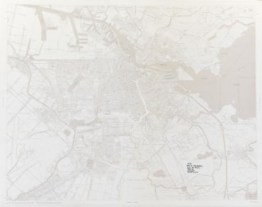 map of Amsterdam with small written text