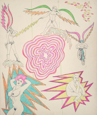 ROBERT SMITHSON Untitled [Psychedelic center pink], 1964