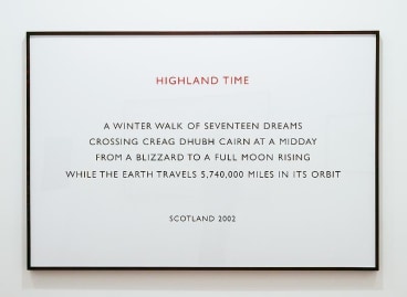 Image of RICHARD LONG's Highland Time 2002