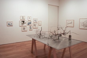 installation view of maquette for tree machine hybrid
