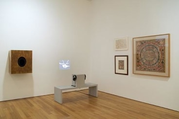 Various Artists. Cosmologies. Installation view. SE Corner, Gallery 2. James Cohan Gallery, New York. Photo: Jason Mandella