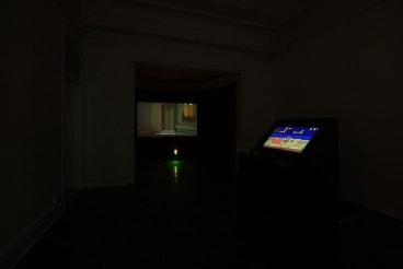 APICHATPONG WEERASETHAKUL, Morakot (Emerald) 莫拉克（翡翠色）; FENG MENGBO 冯梦波, Long March: Restart 长征：重启, Installation view, James Cohan Gallery, Shanghai, 2010