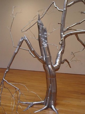 metal tree trunk