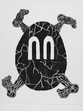 round figure with feet coming out of four sides