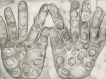 hands with geometric shapes