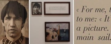 details and installation views of Sophie Calle's works
