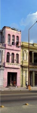 The Pink Building, Havana, 1998, C-print, 96 x 37 1/2 inches