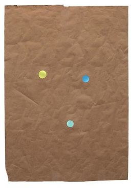 Juggler, 2014, Kraft paper and dichroic glass, 46 x 32 inches, 116.8 x 81.3 cm, A/Y#21648