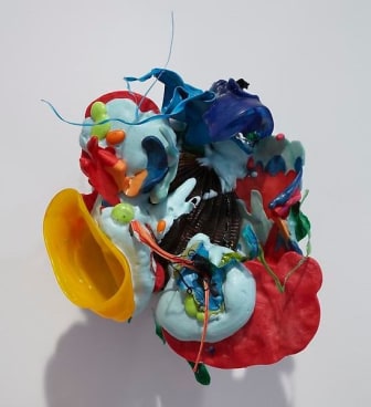 &quot;Rangoli,&quot; 2012, Pigmented expanded form, melted plastic, 16 x 14 x 17 1/2 inches, A/Y#20618