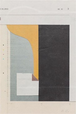 028 (like calculus), 2012-13, NYT newsprint collage, 7 5/8 x 5 inches, 19.4 x 12.7 cm, A/Y#21091