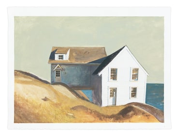 Ledge House, 2017, Gouache on paper, 22 1/2 x 30 inches, 57.2 x 76.2 cm, MMG#29428