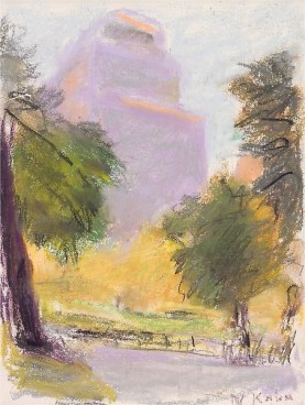 &quot;In Stuyvesant Park,&quot; 2008, Pastel on paper, 12 x 9 inches, 30.5 x 22.9 cm, A/Y#20204