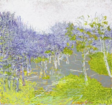 Orchard Under a Gray Sky, 2013, Oil on canvas, 52 x 55 inches, 132.1 x 139.7 cm, A/Y#21298