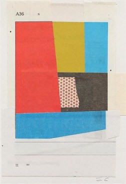 018 (like the wisdom of Smith, 5), 2012-13, NYT newsprint collage, 7 3/8 x 5 inches, 18.7 x 12.7 cm, A/Y#21081