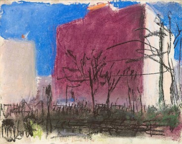 &quot;Across the Middle of Stuyvesant Park,&quot; 2008, Pastel on paper, 11 x 14 inches, 27.9 x 35.6 cm, A/Y#20203