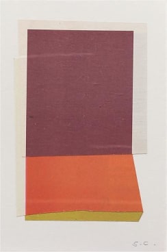 039 (like being coaxed outside after dark), 2012-13, NYT newsprint collage, 7 1/2 x 5 inches, 19.1 x 12.7 cm, A/Y#21102