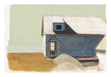 Station, 2017, Gouache on paper, 15 1/4 x 22 1/2 inches, 38.7 x 57.2 cm, MMG#29423