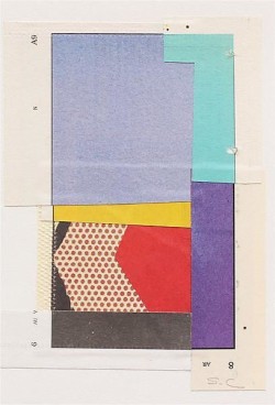 017 (like the wisdom of Smith, 4), 2012-13, NYT newsprint collage, 7 1/2 x 5 inches, 19.1 x 12.7 cm, A/Y#21080