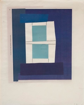 &quot;Marfa (Windows),&quot; 2009, NYT newsprint collage, 16 1/2 x 13 1/2 inches, 41.9 x 34.3 cm, A/Y#20150