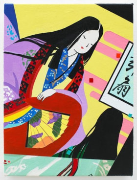 Bozu Mekuri (坊主めくり), 2016, Acrylic on canvas, 12 x 9 inches, 30.5 x 22.9 cm, AMY#28118