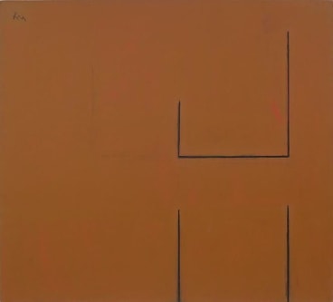 ROBERT MOTHERWELL, Open No. 89, 1969, Acrylic and charcoal on canvas, 54 x 60 inches, 137.2 x 152.4 cm, A/Y#18981