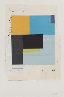 025 (like boxing), 2012-13, NYT newsprint collage, 7 5/8 x 5 7/8 inches, 19.4 x 14.9 cm, A/Y#21088