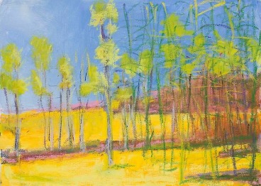 &quot;Trees Turning Yellow,&quot; 2011, Oil on canvas, 20 x 28 inches, 50.8 x 71.1 cm, A/Y#20039