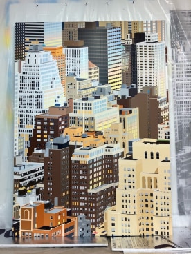 Daniel Rich, Manhattan (Westside), 2024, Acrylic on Dibond, 79 x 57 inches, MMG#37119