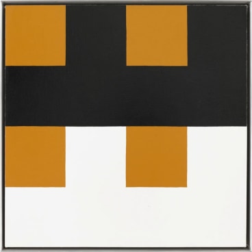 &quot;Double feature,&quot; 1994 #3, Oil on linen, framed: 20 3/4 x 20 3/4 inches, 52.7 x 52.7 cm, A/Y#16078