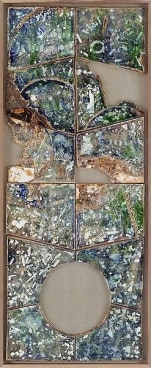 Lost in Da Nang, 2012-2013, Glazed porcelain and paperclay with glass mounted on panel, 91 x 38 inches, 231.1 x 96.5 cm, MMG#20814