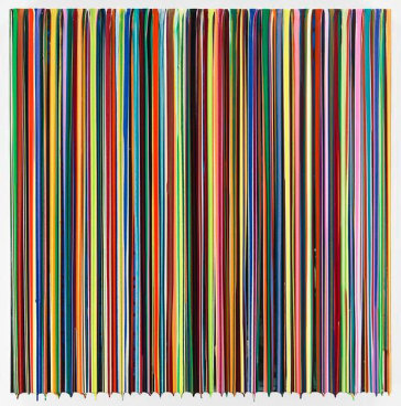 Markus Linnenbrink, DAYSBETWEENSTATIONS, 2016, Epoxy resin and pigments on wood, 36 x 36 inches, 91.4 x 91.4 cm, AMY#28388