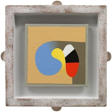 &quot;Just so,&quot; Oil on linen, painting 6 x 6 inches , 15.2 x 15.2 cm, original frame 10 1/4 x 10 1/4 inches, 26 x 26 cm, A/Y#19115