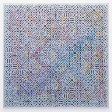Crossword, 2015, Watercolor on paper mounted on archival Tycore, 75 1/2 x 76 1/4 inches, 191.8 x 193.7 cm, AMY#27976
