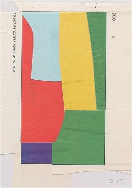 014 (like the wisdom of Smith, 1), 2012-13, NYT newsprint collage, 7 x 5 inches, 17.8 x 12.7 cm, A/Y#21077