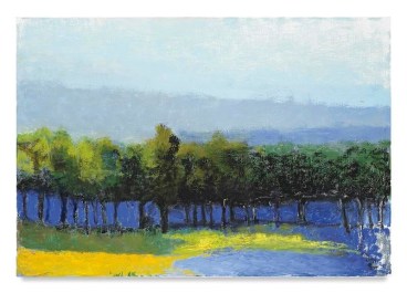 Trees Along the River, 2016, Oil on canvas, 36 x 52 inches, 91.4 x 132.1 cm, AMY#28173
