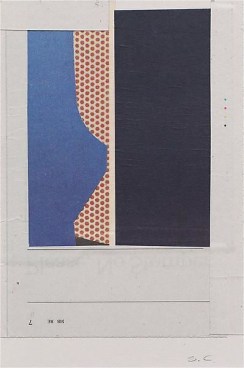 021 (like your wandering eye), 2012-13, NYT newsprint collage, 7 1/2 x 5 inches, 19.1 x 12.7 cm, A/Y#21084