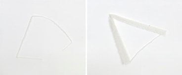 Untitled, 2013, Cotton cloth on paper, Diptych L: 8 3/4 x 8 3/4 inches, 22.22 x 22.22 cm, R: 8 3/4 x 8 3/4 inches, 22.2 x 22.2 cm, A/Y#22065